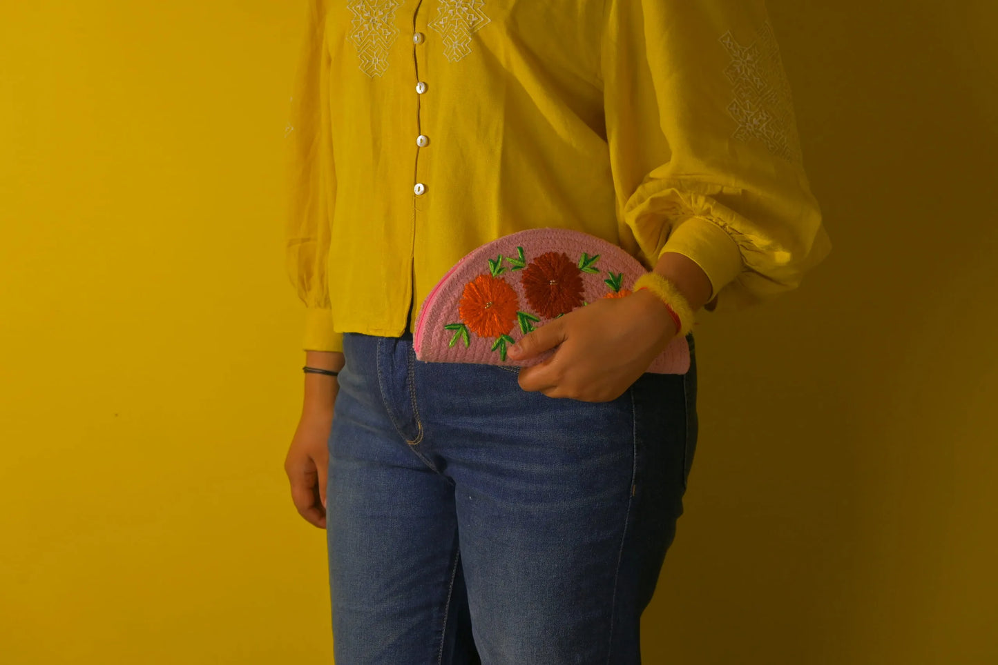 Ethnic Clutch for Ladies | Embroidered Pouch Bag
