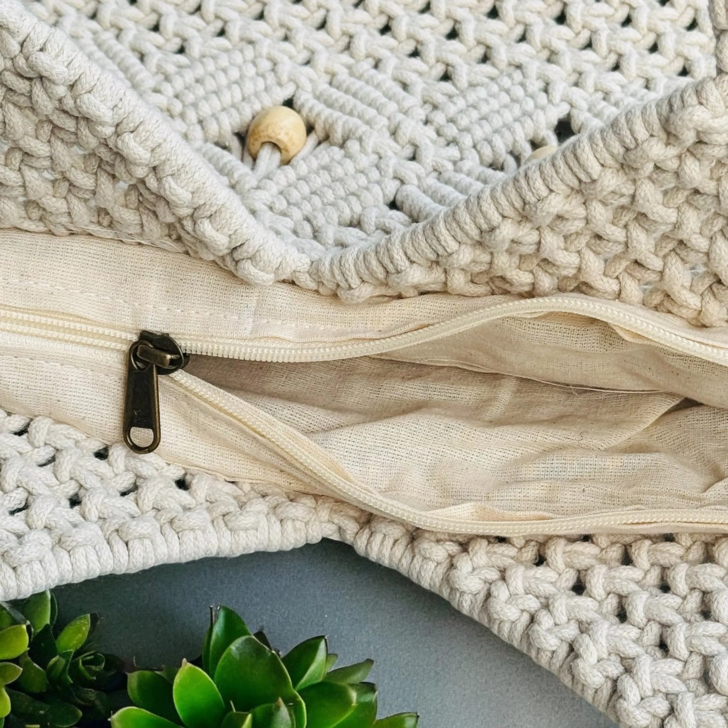 Cotton Crochet Boho Chic Macrame Western Tote Bag