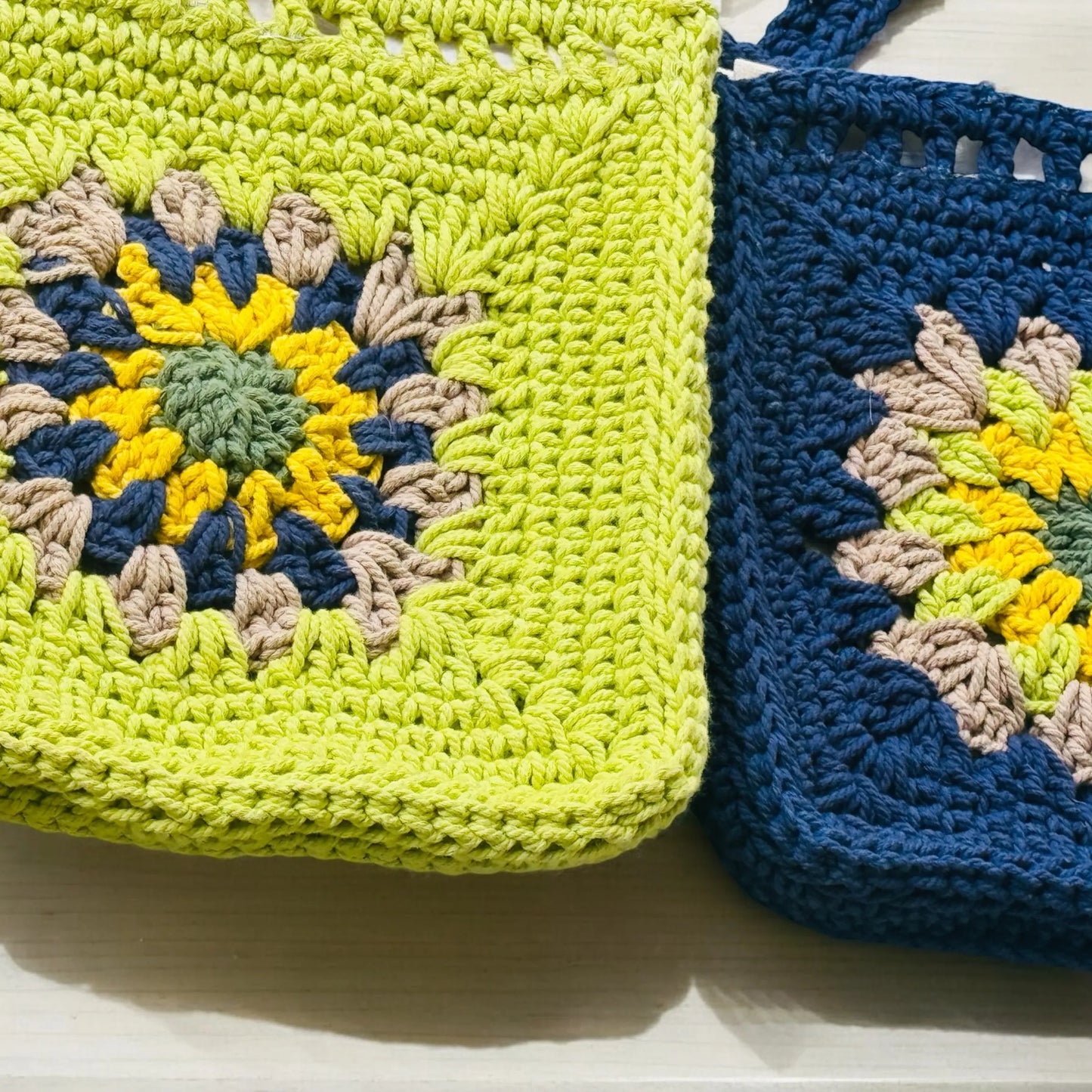 Cotton Handknitted Crochet Sling bag