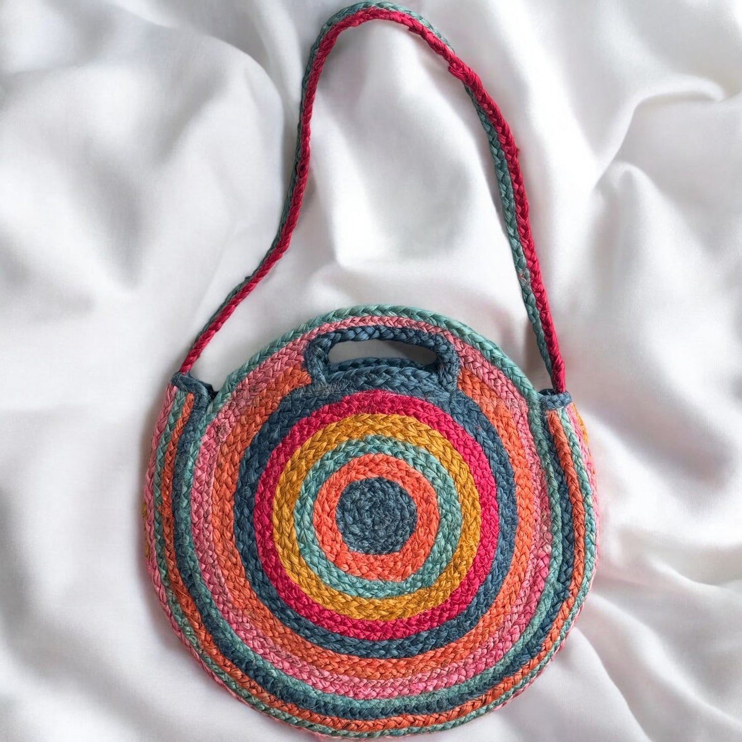 Jute Circle Handbag