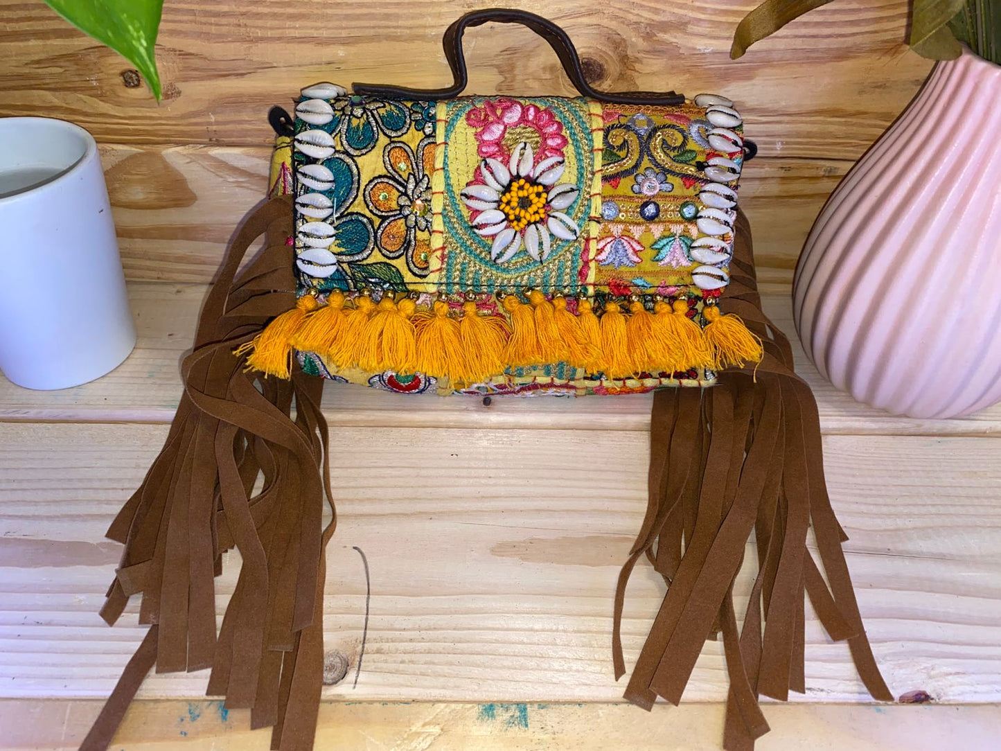 indian patchwork handmade banjara tote embroidery cultch women bag