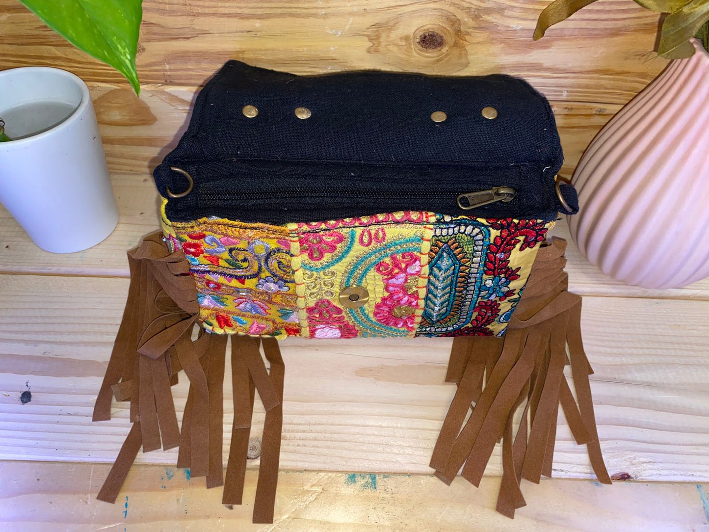 indian patchwork handmade banjara tote embroidery cultch women bag