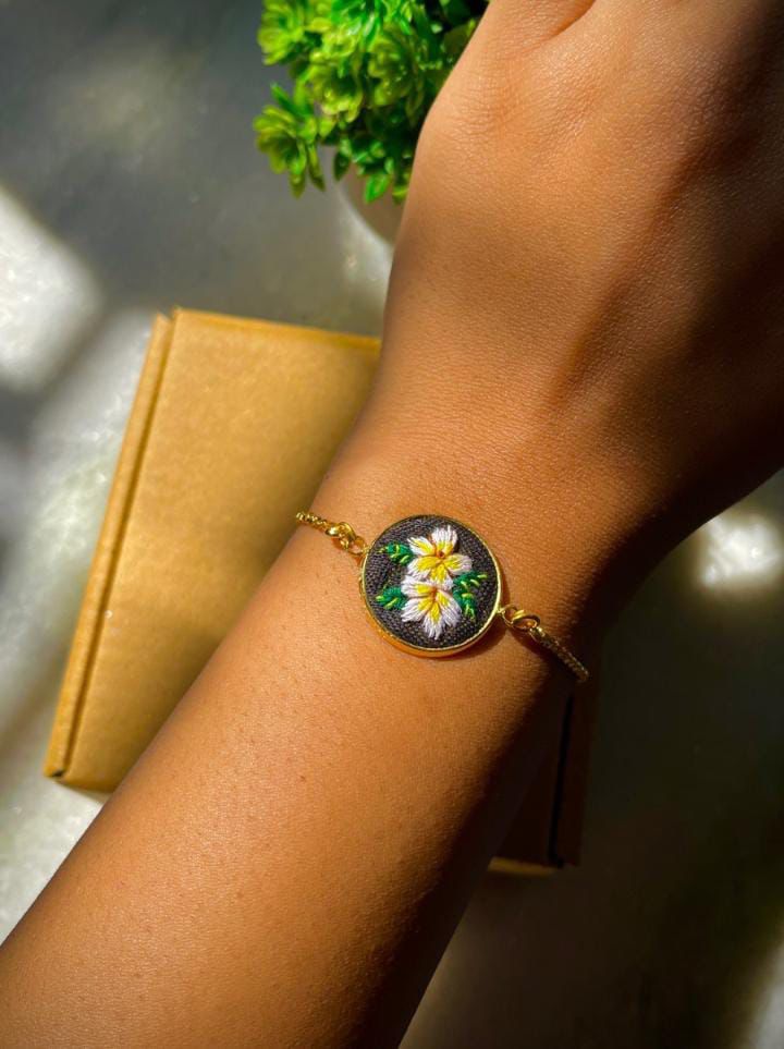 Hand Embroidered Bracelet