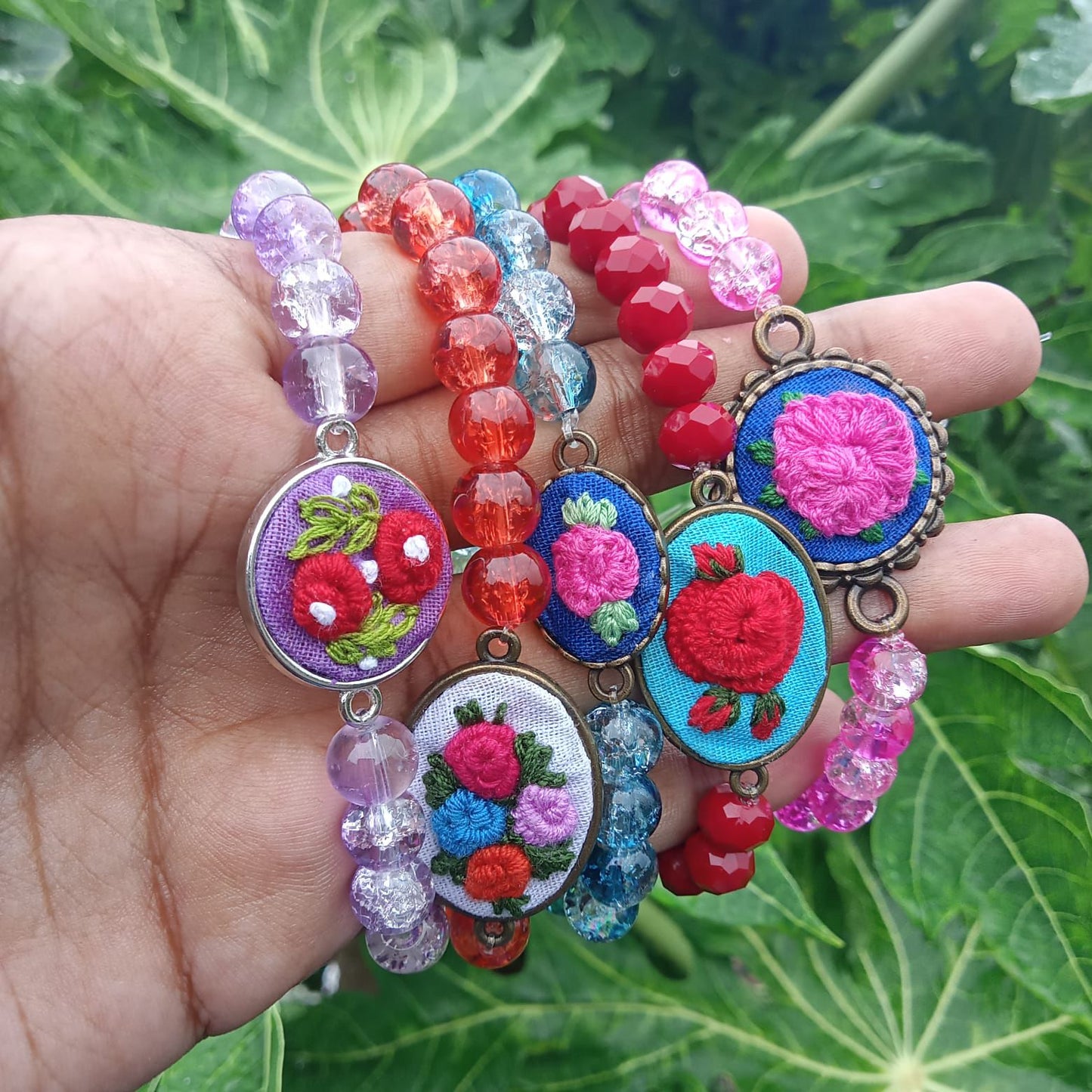 Hand Embroidered Bracelet
