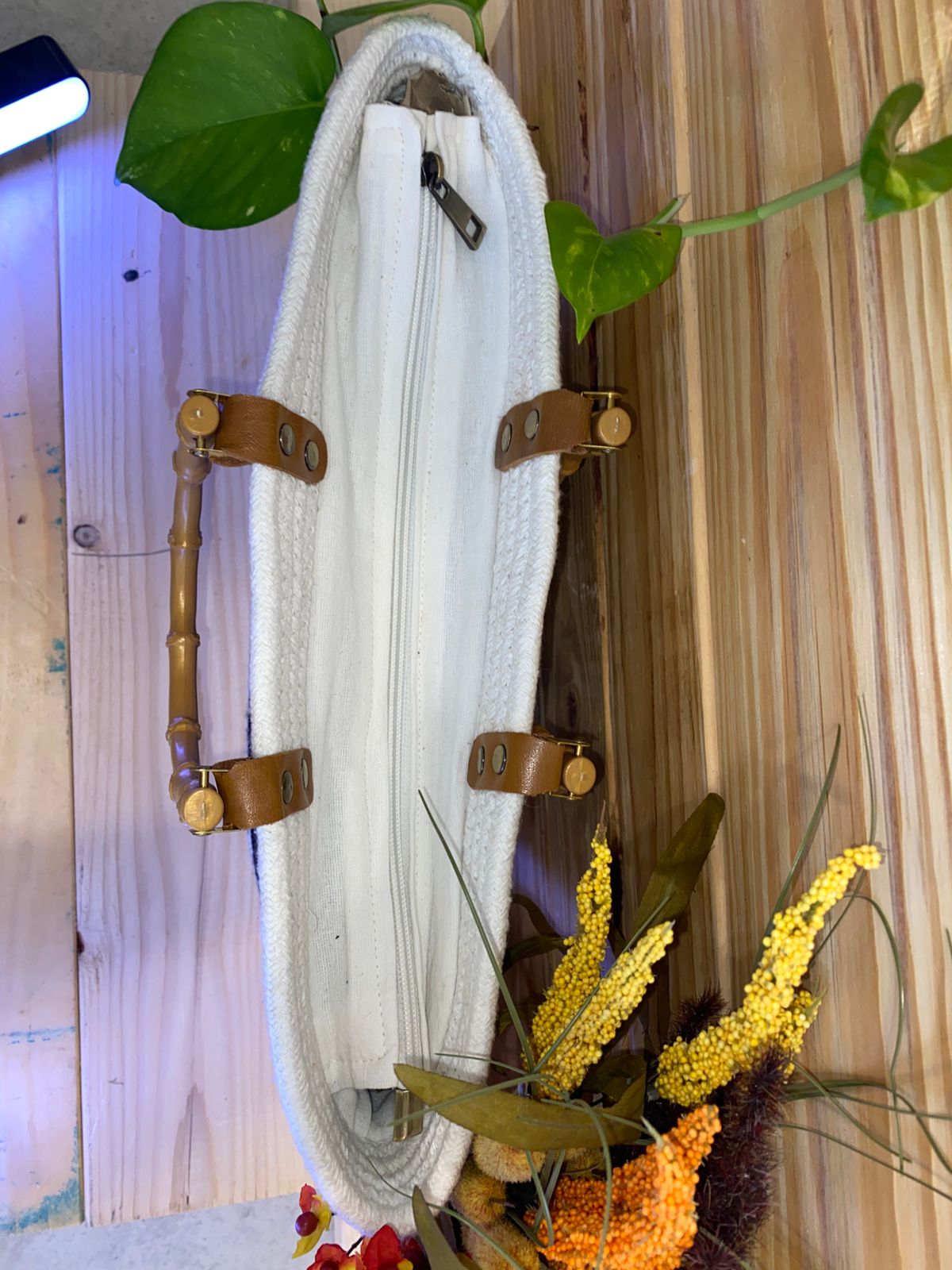 Tote Bag with Bamboo Handle