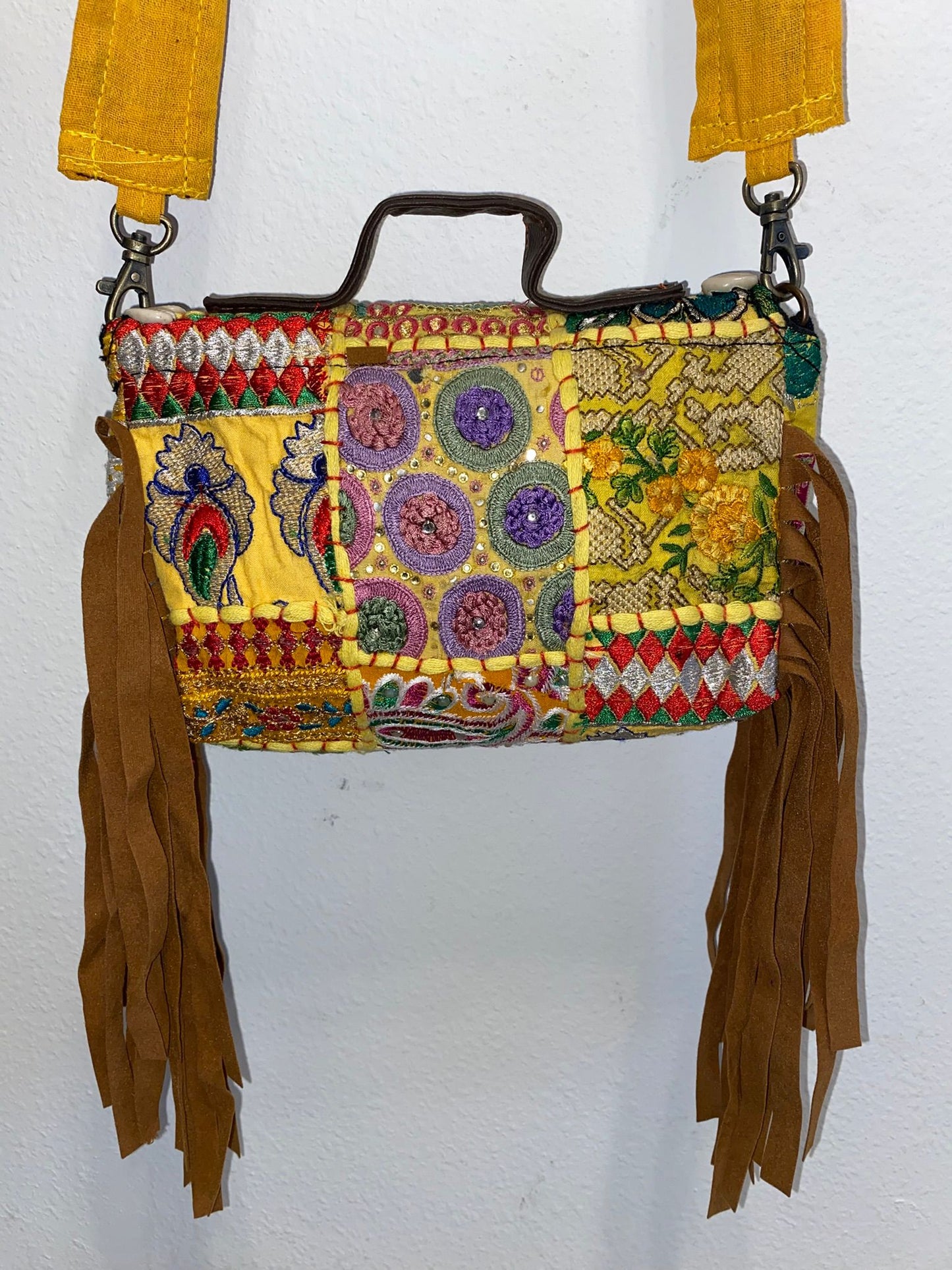 indian patchwork handmade banjara tote embroidery cultch women bag