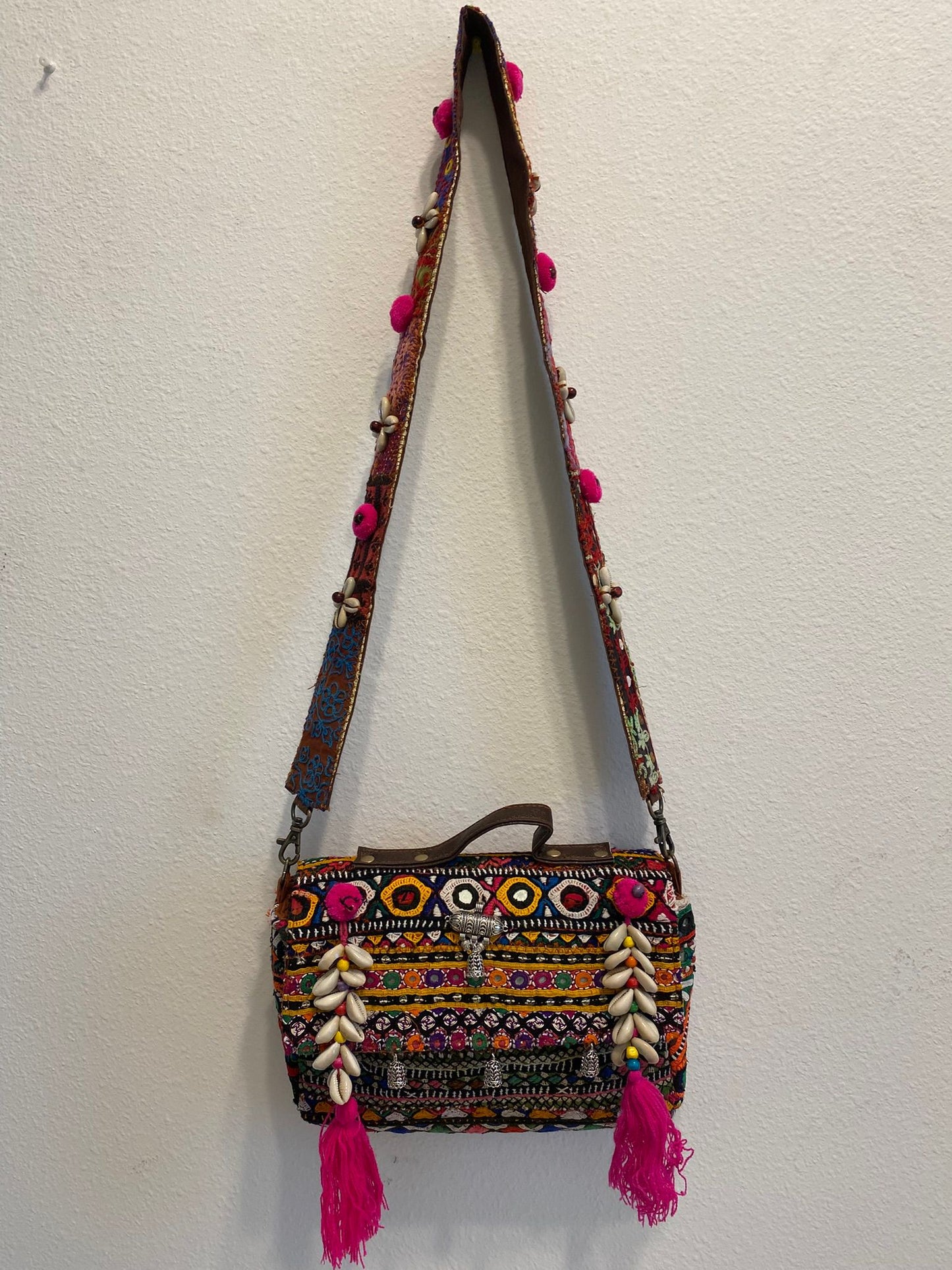 Indian vintage upcycled embroidered fabric bag