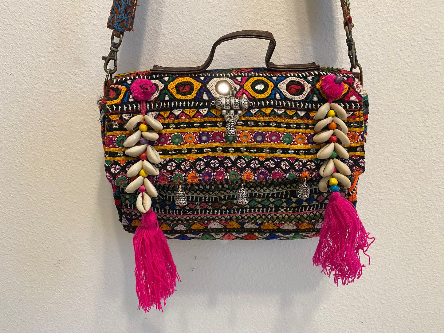 Indian vintage upcycled embroidered fabric bag