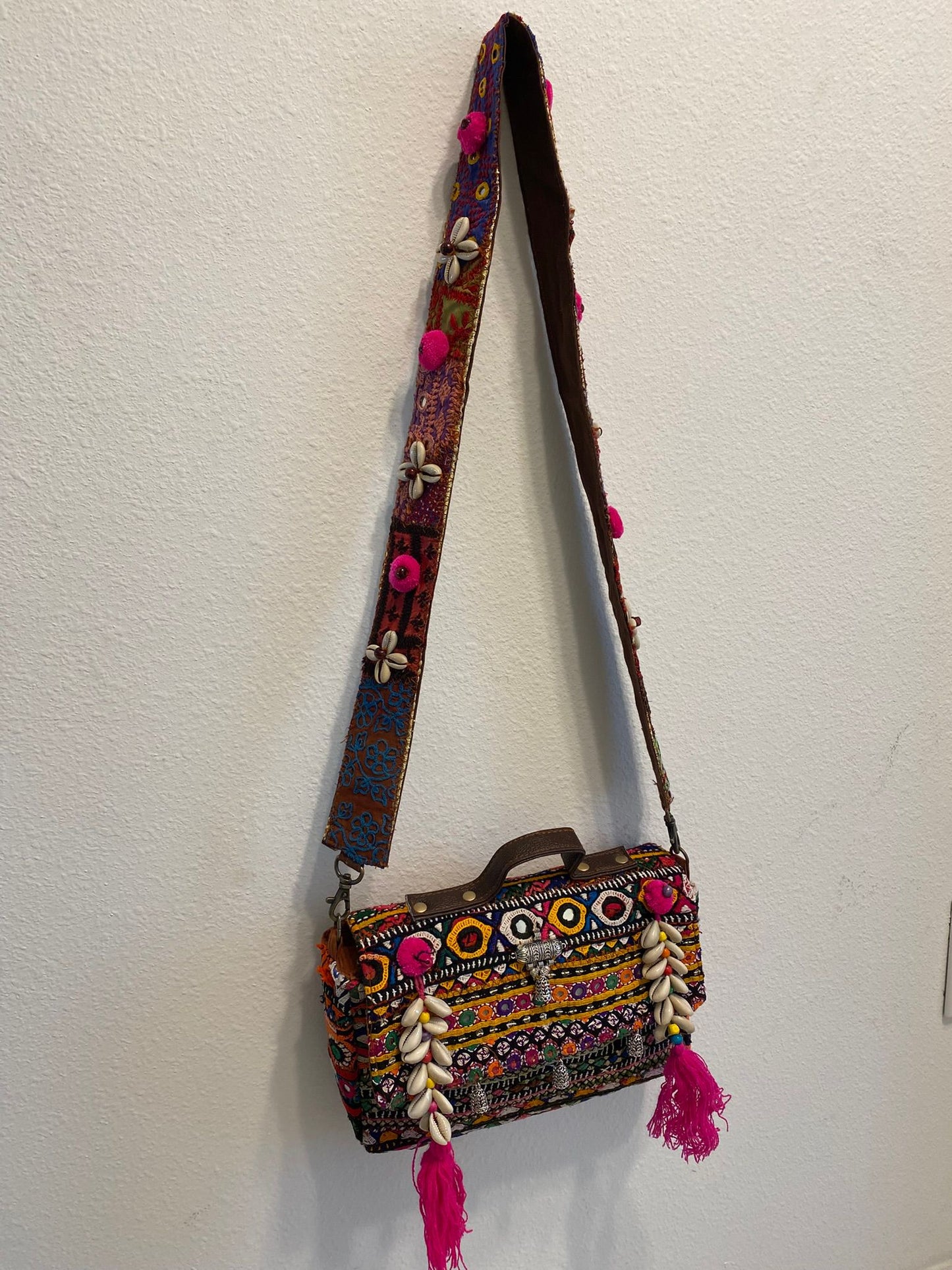 Indian vintage upcycled embroidered fabric bag