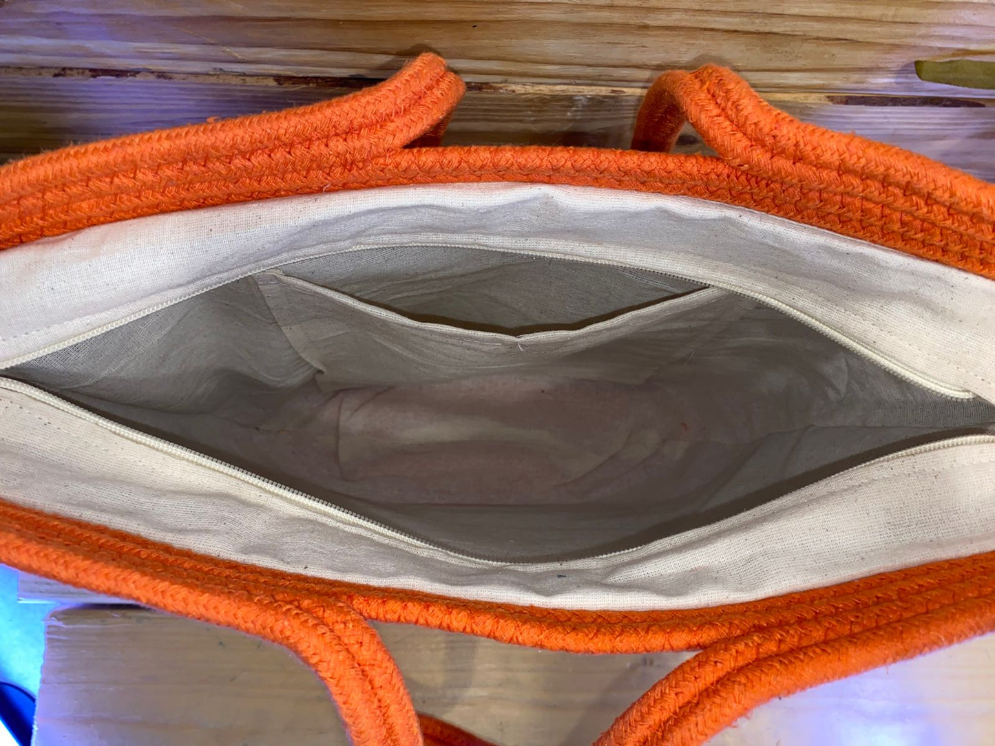 Cotton and Jute Shoulder Tote Bag