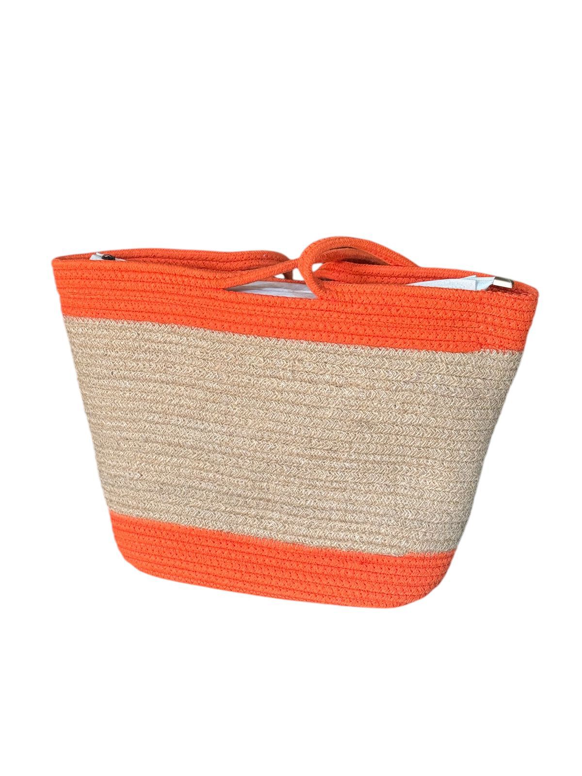 Cotton and Jute Shoulder Tote Bag