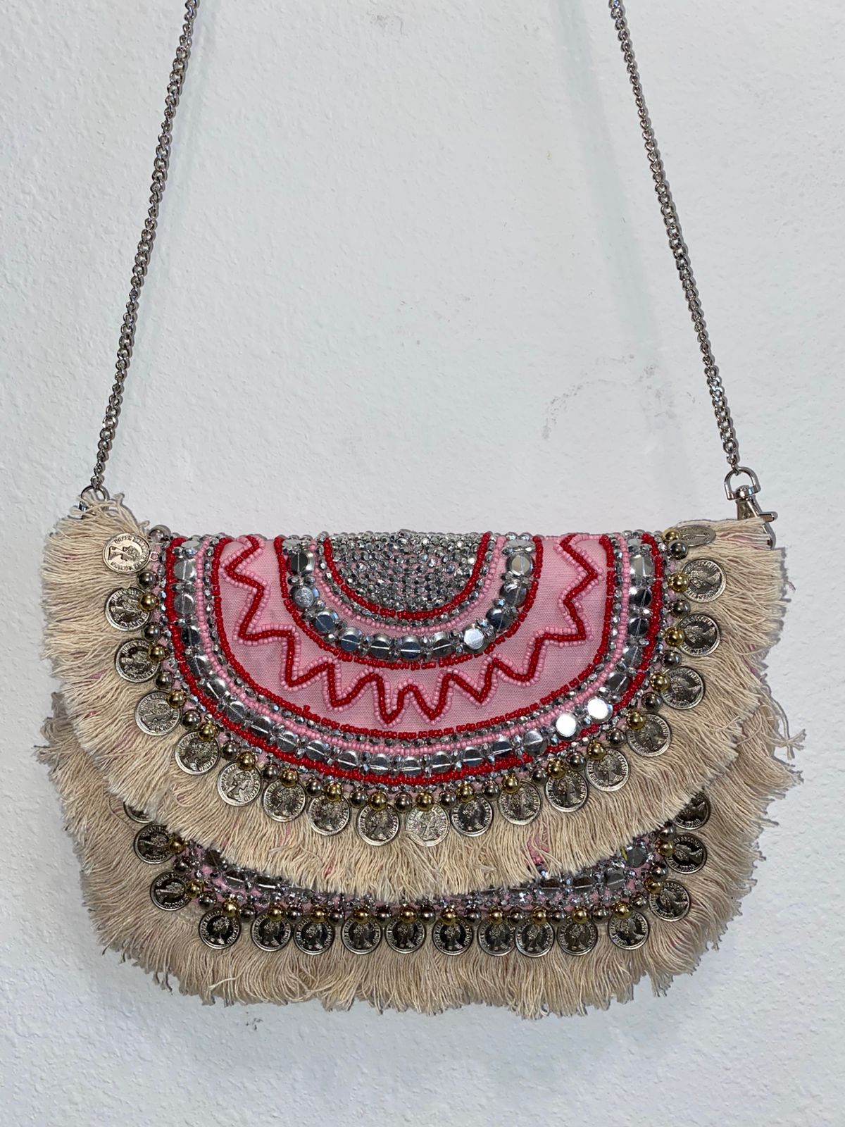 Beaded Boho coin sling bag