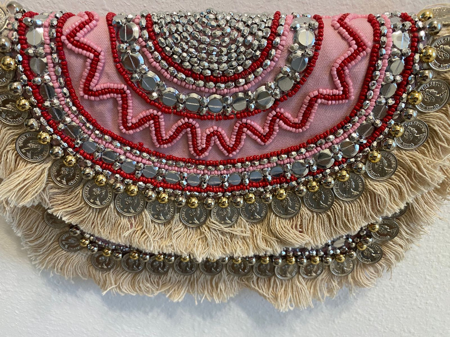Beaded Boho coin sling bag