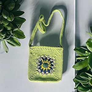 Cotton Handknitted Crochet Sling bag