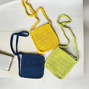 Cotton Handknitted Crochet Sling bag
