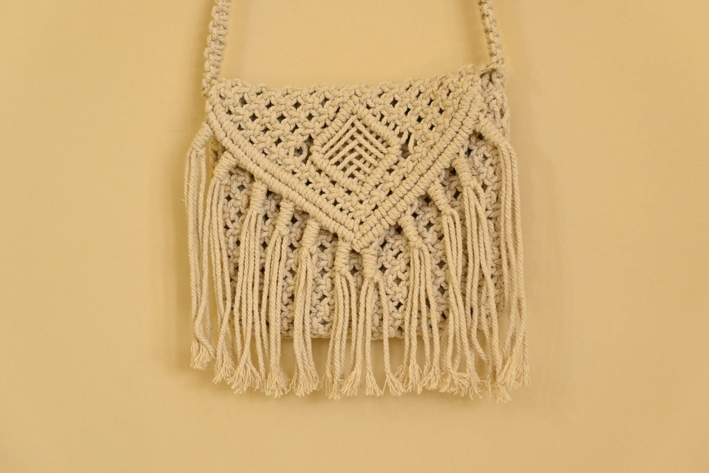 Handmade Macramé Bag Crossbody Vintage Style Bag | Sling Purse For Women