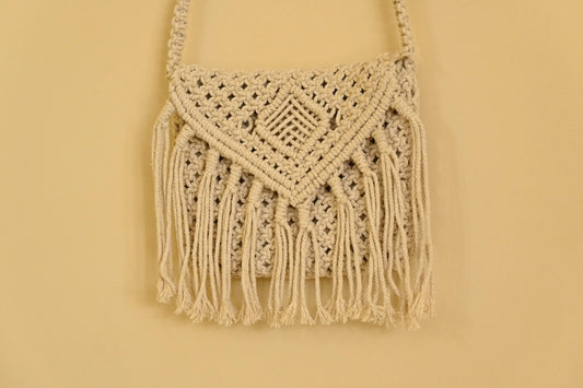 Handmade Macramé Bag Crossbody Vintage Style Bag | Sling Purse For Women