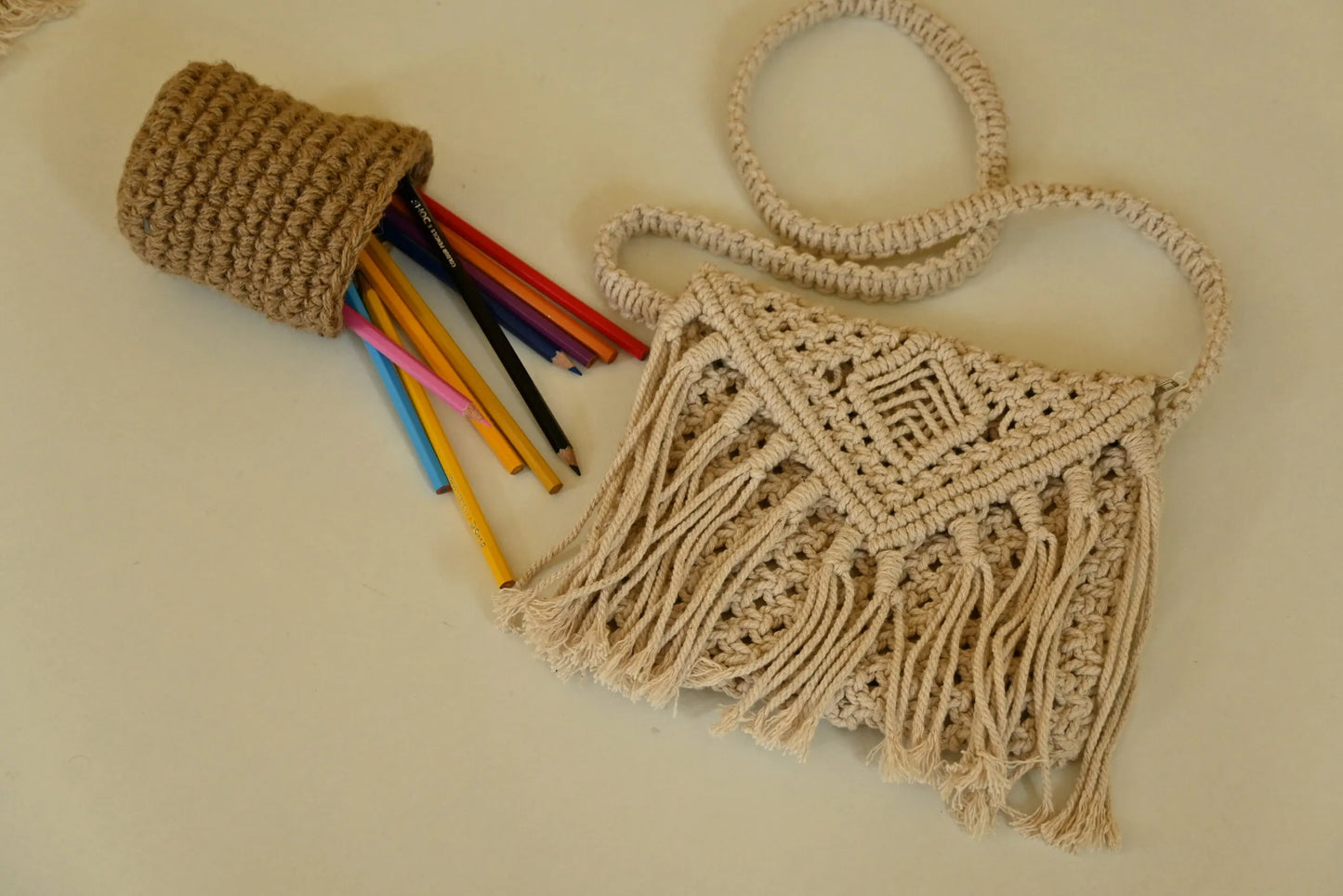 Handmade Macramé Bag Crossbody Vintage Style Bag | Sling Purse For Women