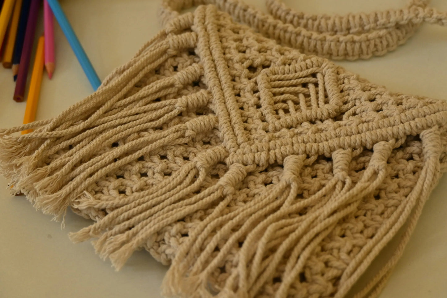Handmade Macramé Bag Crossbody Vintage Style Bag | Sling Purse For Women